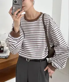 【オンライン完売品】Discoat ランダムボーダーロンT