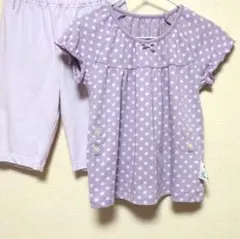 ユニクロ　パジャマ　90　水玉　ドット