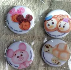ディズニー★ぬいパン★缶バッジ4種セット★ピグレット★ミキミニ★ドナデジ