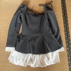 M me eme Square neck puff mini onepiece - メルカリ