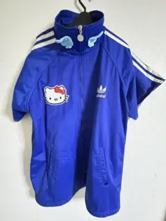 【極美品】雀蜂 アディダス ハローキティ 羽根リメイク ジャージ 半袖 ブルーのサムネイル