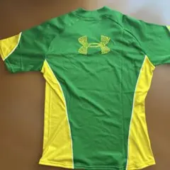美品 アンダーアーマー イエロー サッカー 野球 メッシュTシャツ YXL