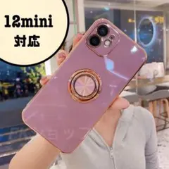 iPhone12mini ケース　ピンク　バンカーリング　ピンク　マグネット