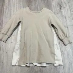 に*︎様 ベージュ アイボリー　ティアード　ワンピース 90 ブランシェス　チュ