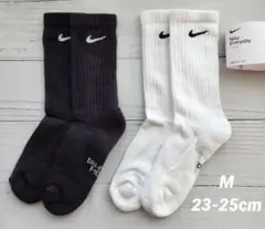 新品 NIKE ナイキ エブリデイ クルーソックス 2足 23-25cm M