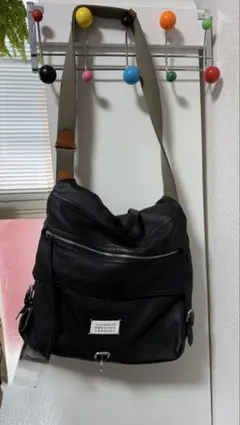Maison Margiela レザーショルダーバッグ/ BLACK