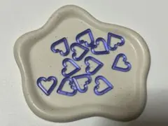ネイルパーツ ハート クリア 青 紫