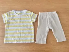 ボーダーTシャツ＆パンツ セット 80cmのサムネイル