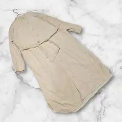 腰紐付き❤【ナノユニバース】（F）シャツワンピース コーデュロイ ベージュ系