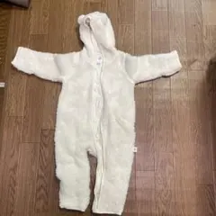 baby GAP フード付きロンパース 6-12ヶ月 アイボリー