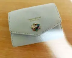 サマンサタバサ お財布 三つ折財布 ミニ財布 水色 ブルー