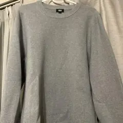 ユニクロ　ニット　グレー