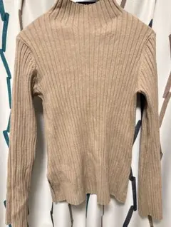 【archives】リブ編みタートルネックセーター ベージュ