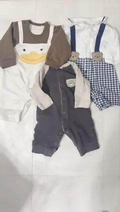 ロンパース・カバーオール3点セット 60-70サイズ