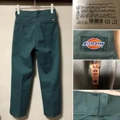 USA製 OLD Dickies 874 ワークパンツ 緑W28