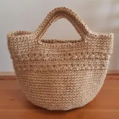 麻ひもバッグ③　ハンドメイド