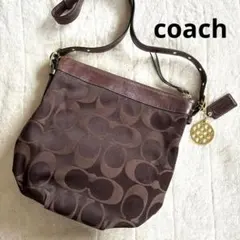 【未使用】coach コーチ シグネチャー ショルダーバッグ 大型 斜めがけ 茶