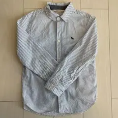 H&M 長袖シャツ 水色と白のストライプ US 7