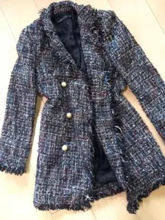 ZARA WOMAN ツイードロングコート