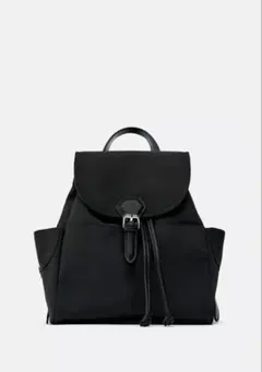 ZARA リュック　fabric backpack ブラックのサムネイル