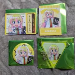 シャフト展 レベッカ宮本 箔押し缶バッジ 箔押しカード アクリルチャーム