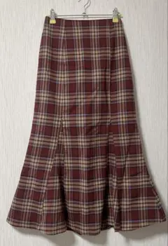 スカート チェック 赤