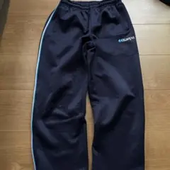 Kaepa 黒 ロングパンツ サイドストライプ