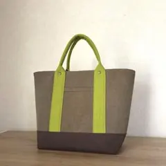 バイオ加工倉敷産8号帆布トートバッグ［オリーブ、ライトグリーン、ブラウン］