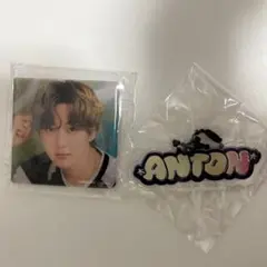 【匿名配送】RIIZE アントン スクエア缶バッジ アクリルキーホルダー