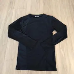 野球 アンダーシャツ ブラック 150 長袖 丸首