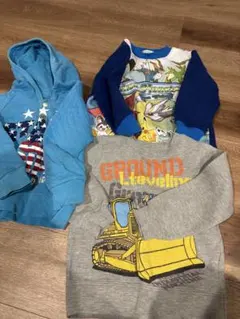 男の子 まとめ売り 3点セット パーカー トレーナー 裏起毛 100cm