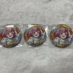 プロセカ　オーロラ箔押し缶バッジ　感謝祭　4th えむ3点セット