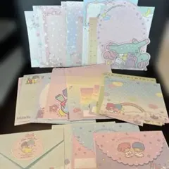 サンリオ リトルツインスターズ キキララ レターセット 便箋32枚封筒14枚