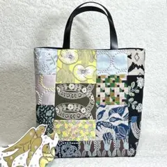 ミナペルホネン ハンドメイド トートバッグ バッグ ショルダーバッグ パッチ M☆ミナペルホネンのトートバッグ ♡愛しのパッチワーク-64 トート