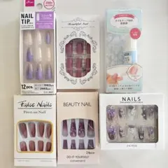 ネイルチップ まとめ売り 5点セット　ネイルグルーのサムネイル