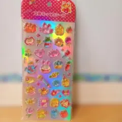 新品日本ボンボンシール立体ぷっくりシールうさぎひよこりんごハート