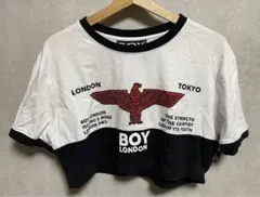 BOY LONDON クロップドTシャツ 白/黒