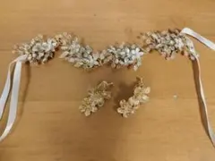 ウェディング ヘッドドレスとイヤリング