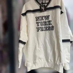 NEW YORK PRESS ストライプトレーナー