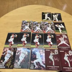 プロ野球チップスカード　東北楽天ゴールデンイーグルスセット　小深田金箔サイン入り