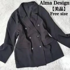 【美品】アルマデザイン ダブル テーラードジャケット オーバーサイズ