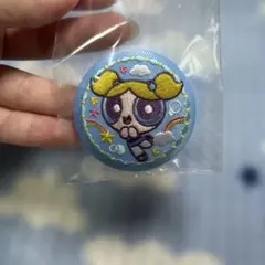 パワーパフガールズ バブルス 刺繍缶バッジ