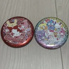 サンリオキャラクター ズ　キラキラBIG缶バッジ 2個セット