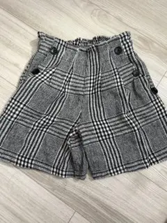 【美品】130サイズ チェック柄 ハーフパンツ