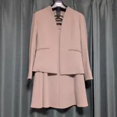 ベージュジャケット　フレアスカート　セット