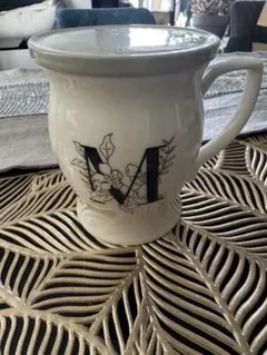 Francfranc花とMのデザイン マグカップ 高さ約10cm