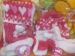 ☆SANRIO☆韓国製☆2011☆ハローキティ☆キッズ♪ニット帽&マフラーセット