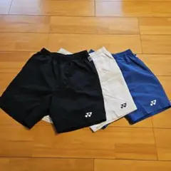 YONEX ハーフパンツ 3点セット 黒 白 青