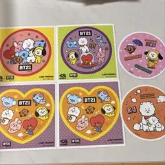 BT21 ビッグステッカー シール くら寿司 コラボ 6枚セット