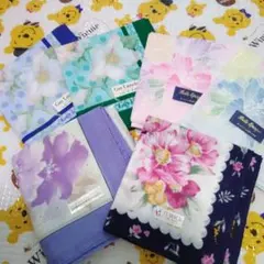 レディースのブランドの花柄模様の豪華な6枚のハンカチです。